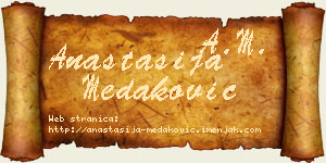 Anastasija Medaković vizit kartica
